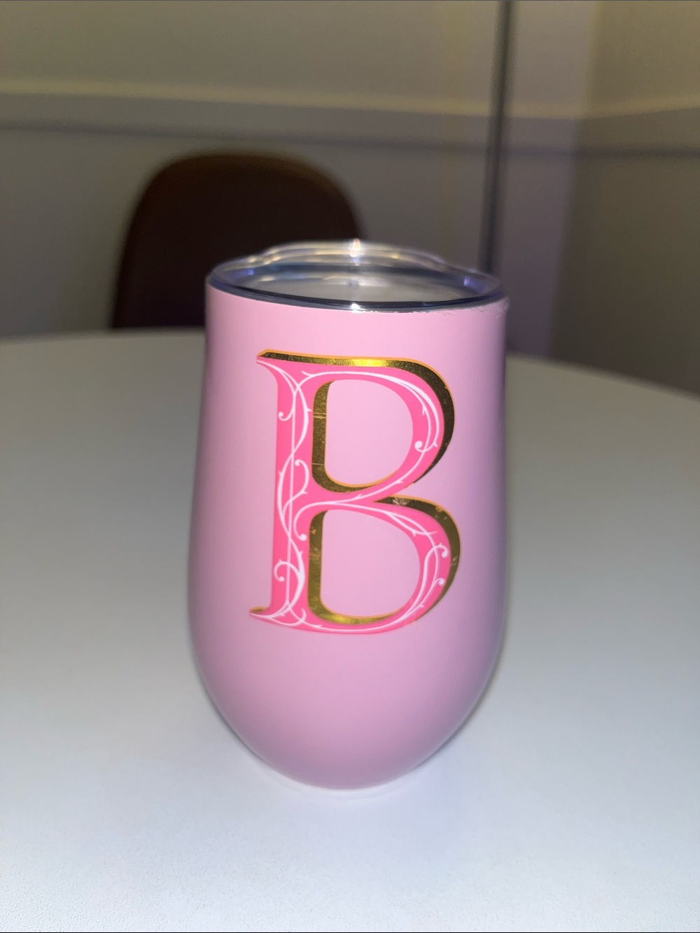 Opalhouse Pink Monogram B Stainless Steel Insulated Tumbler 11.8oz